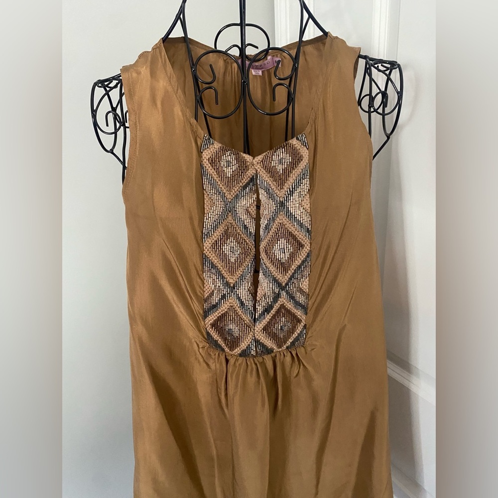 Calypso St Barth Silk Beaded Tunic Size Medium - Picture 4 of 5